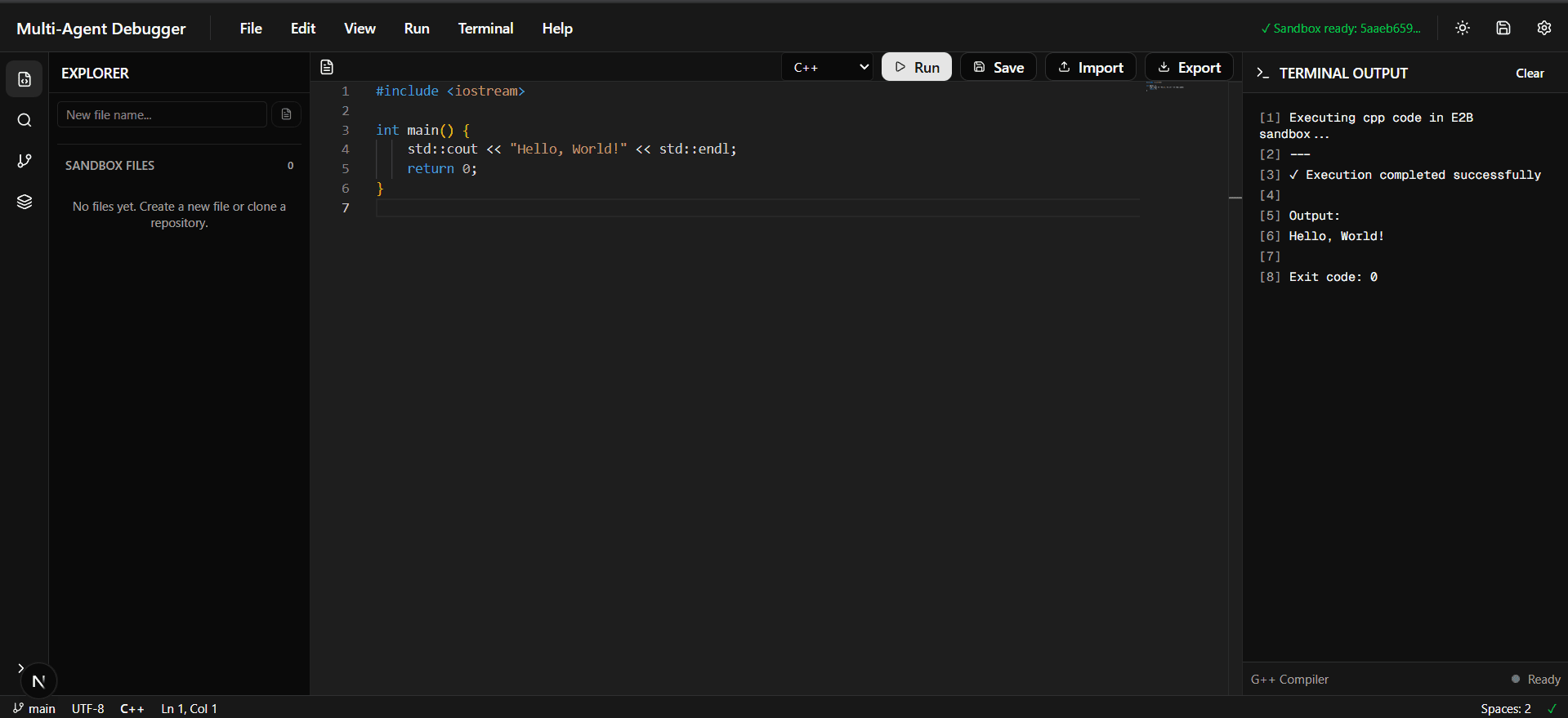 Multi-Agent Debugger Editor Preview